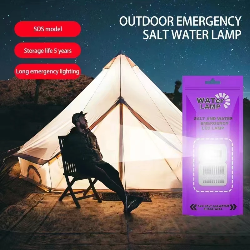 product hot latest camping outdoor lighting warning night light salt water lamp camping reused led emergency salt water bag lamp-44