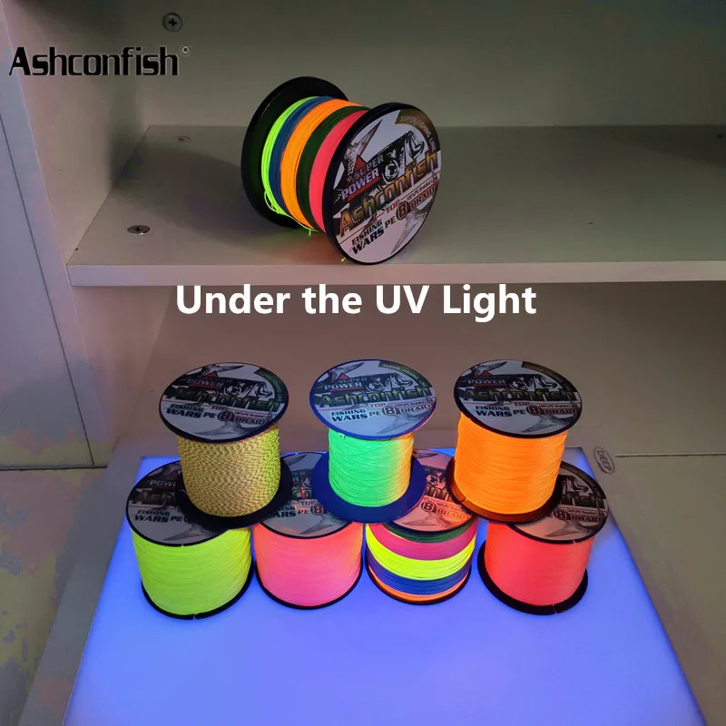 uv braided fishing line PROBEROS 300m 4 Strand Fluorocarbon Coated｜UV Shi – Proberos fluorescent UV Reaction Tackle Braided Fishing Line