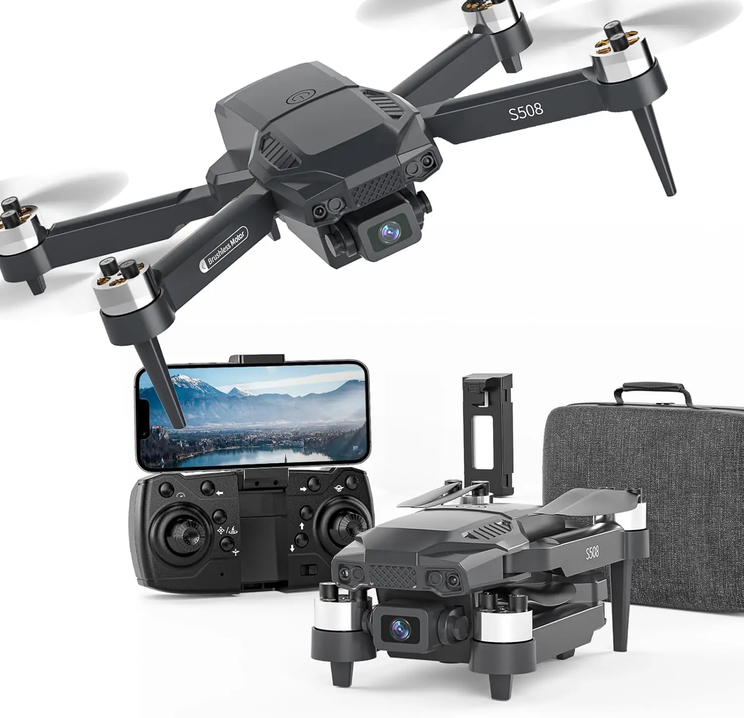 Dwi Dowellin 90°Adjustable Camera Mini Drone FPV RC Quadcopter Remote Control Helicopter Beginners 720P Resolution Batteries