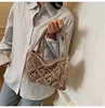 Fringed envelope bag brown gray
