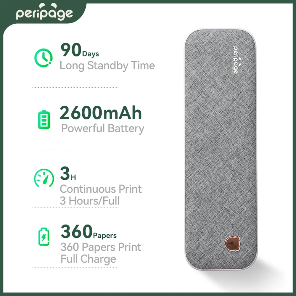 PeriPage A40  Wireless USB Android IOS BT Printers for PDF File A4 Thermal Paper Thermal Documents Printer
