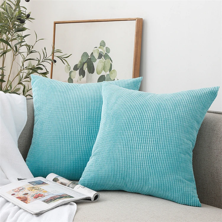 MOCOFO Throw Pillows Cover Velvet European-Style Diamond Lattice Cushion Cover Fashion Decorative Pillowcase Bedroom Sofa Living Room(Purple, 50