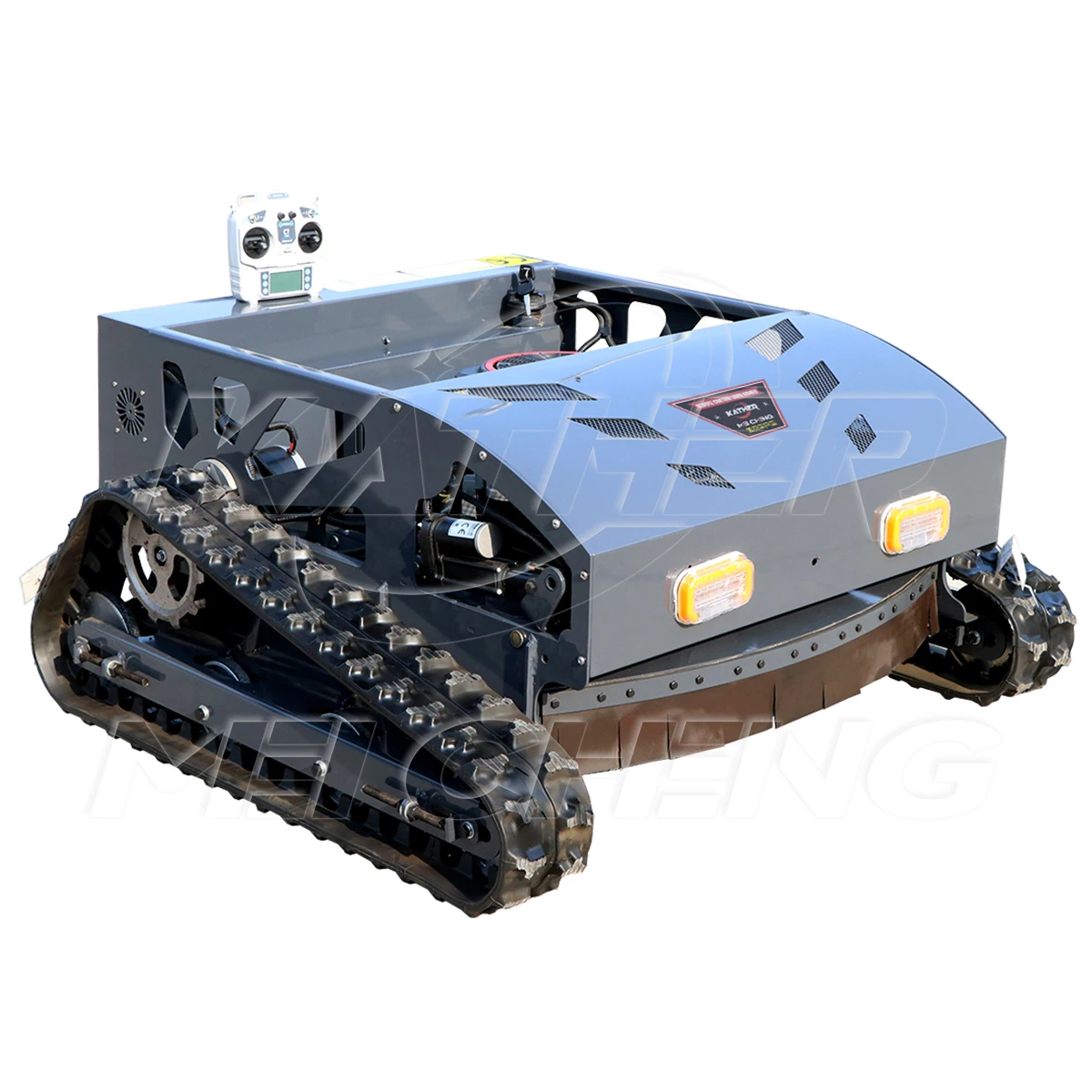 CE EPA Approved All Terrain Gasoline Crawler Lawn Mower Remote Control Robot with Agriculture Rubber Tracks for Grass Cutting