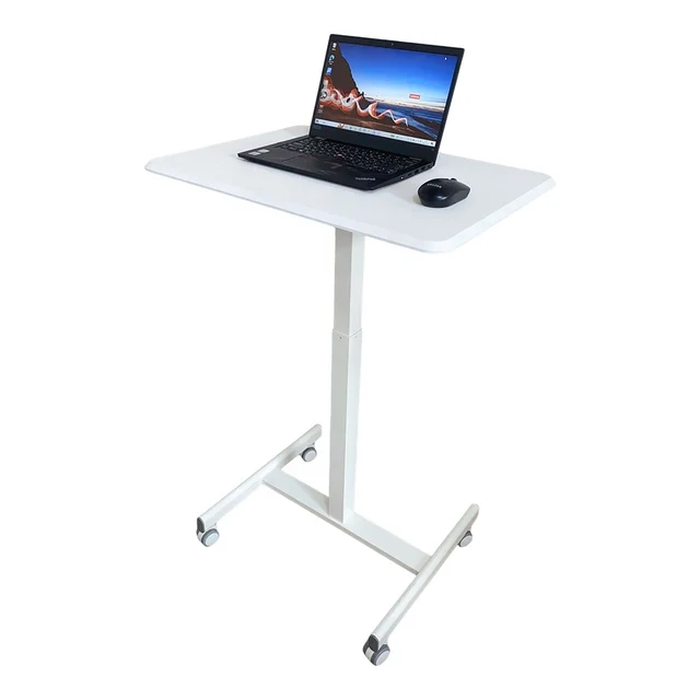 The Best Price Height Adjustable Mobile Laptop Stand Desk Table Workstation with Wheels for Hospital Home Office School
