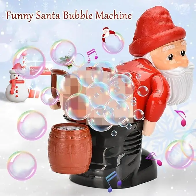 Bubble Blowing Santa Automatic Bubble Machine with Music & Flashing Lights Bubble Blower
