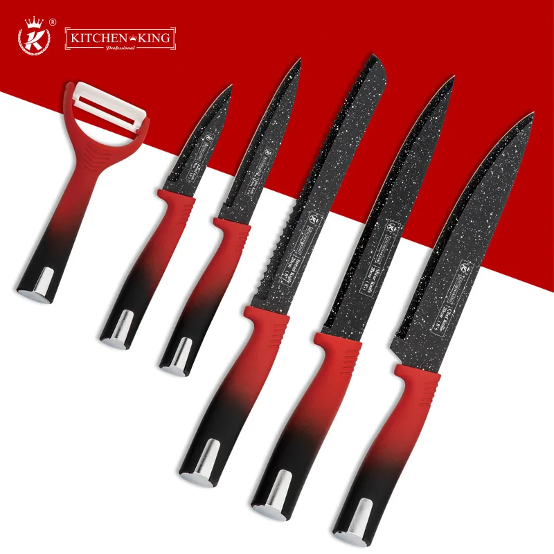 kitchen king 9 pcs red handle