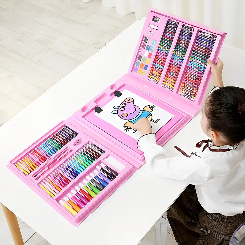 アクリル画　人物　886 Hot Selling 208pcs Art Drawing Kit Oil Pastel Crayons
