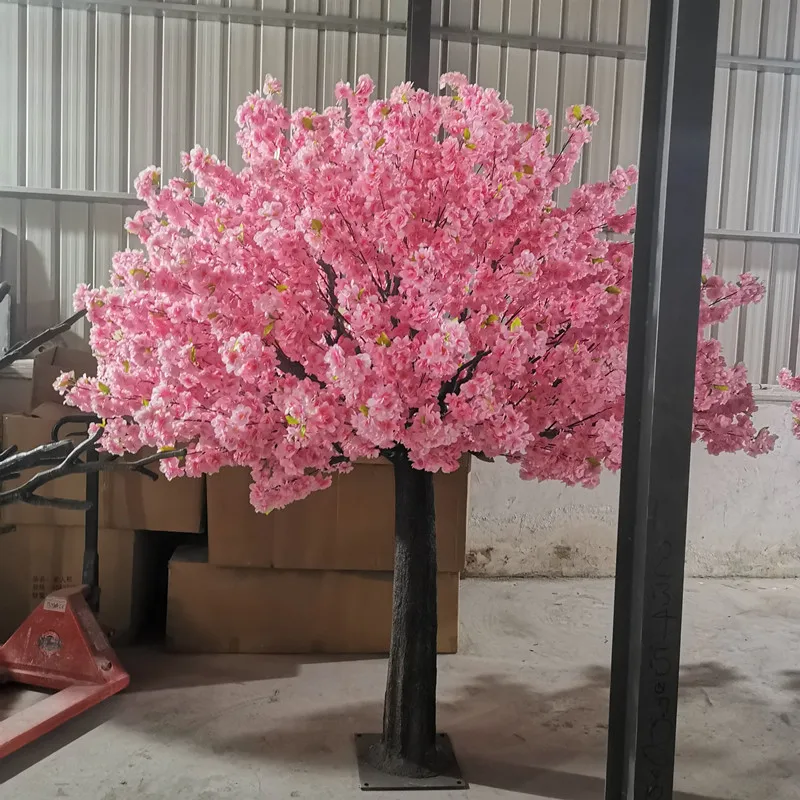 Fake Big Cherry Blossom Trees Artificial Silk Blossom Tree For Salon