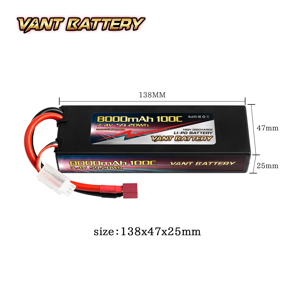 lipo battery r c hard case dimensions of case 2S 7.4V 7100mAh 70C with Deans T Plug for RC Truck Hobby Verify internal dimensions and what you plan to carry. Integy Battery Tray w/ Strap