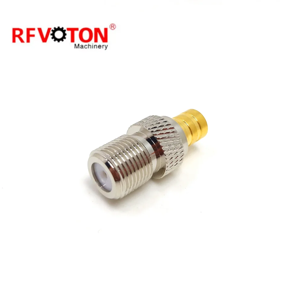 Manufacturer Of Full Brass Straight RF Connector SMB jack to F jack nickel plated connectors details