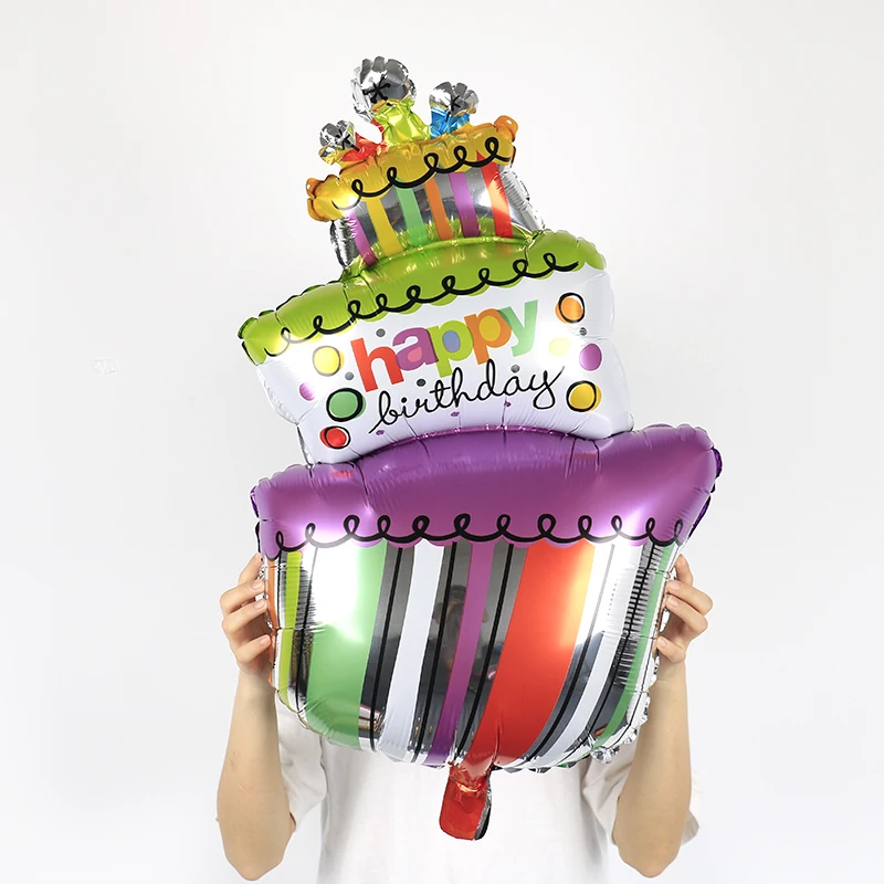 Cartoon Big Cake Theme Aluminum Film Balloon Birthday Cake Little Bear  Ballon Happy Birthday Party Balloon Kids Toys Balloon - AliExpress
