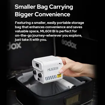 GODOX ML60IIBi Wireless System Support APP Control Video Light Bi-Color Photography Light with Reflector for Photography detail image