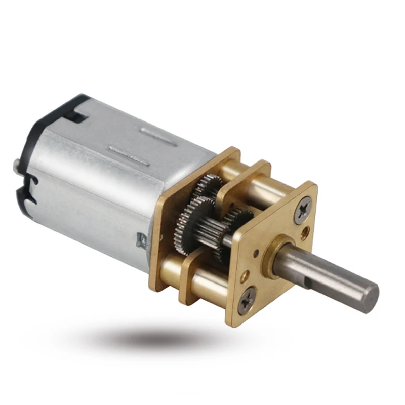 Motor de engranaje recto N20 de CC de 10 ~ 1600 rpm con caja de cambios de 12 mm para cerraduras electrónicas y aplicaciones domésticas o juguetes eléctricos