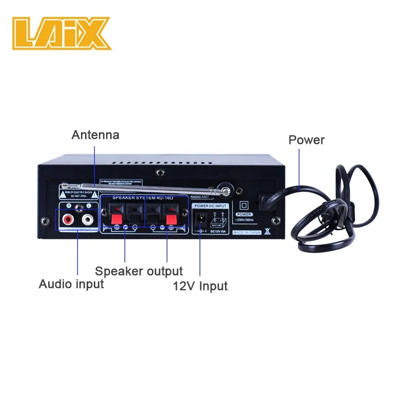 Hifi Mini Blue--tooth Amplifier for Mp3 Player with 110V and 220V  Audio Stereo Power Blue--tooth Support 12V Car Amplifier