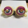 Lunettes mignonnes de style blague jaune