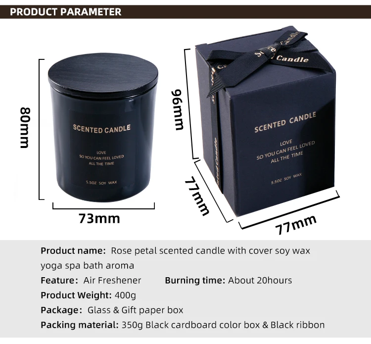 Custom Luxury Soy Wax Scented Candle - Personalized Jar for Weddings ...