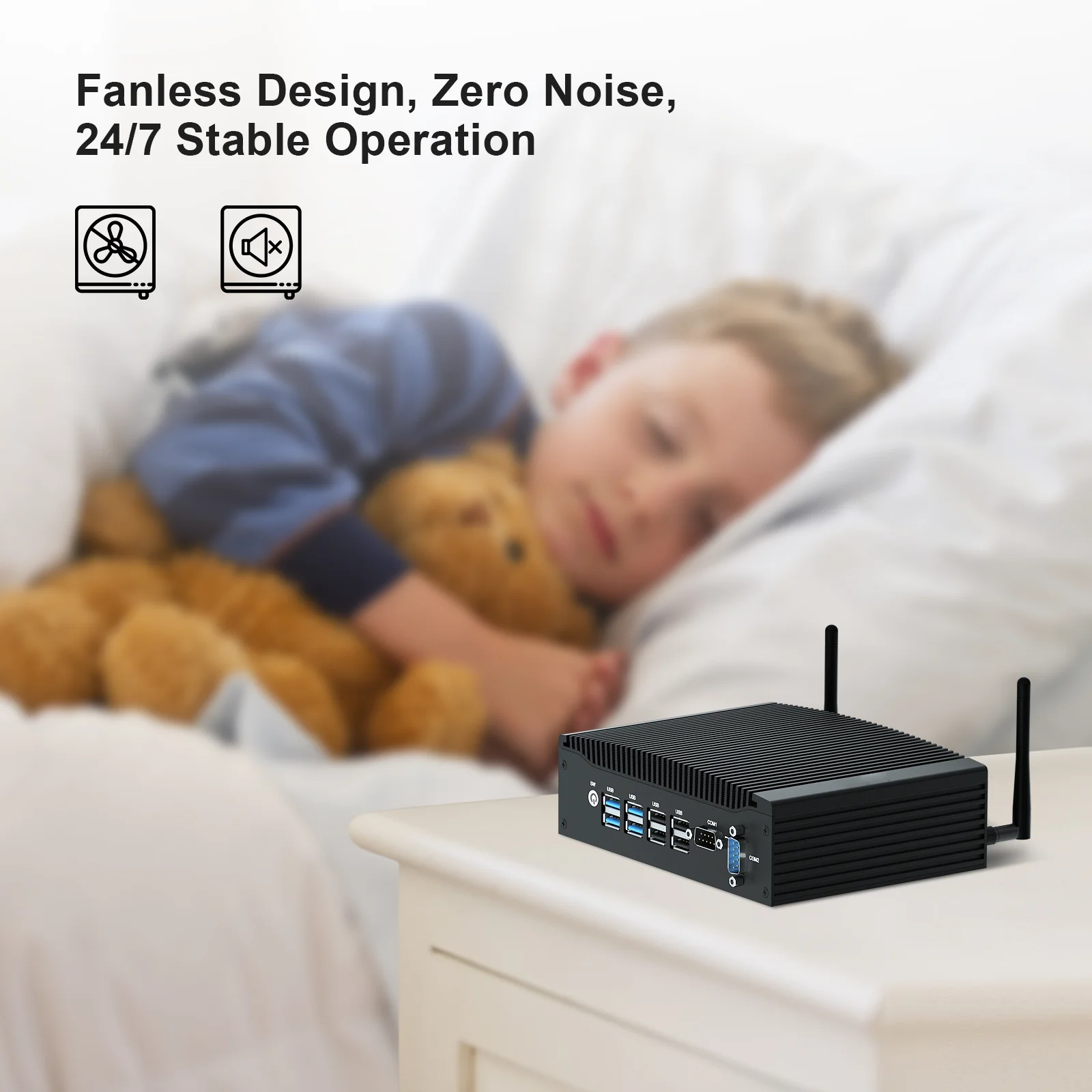 Desktop Mini Computer RAM DDR4 64GB 10th Intel Core I3 I5 I7 Dual LAN Fanless Industrial Mini PC