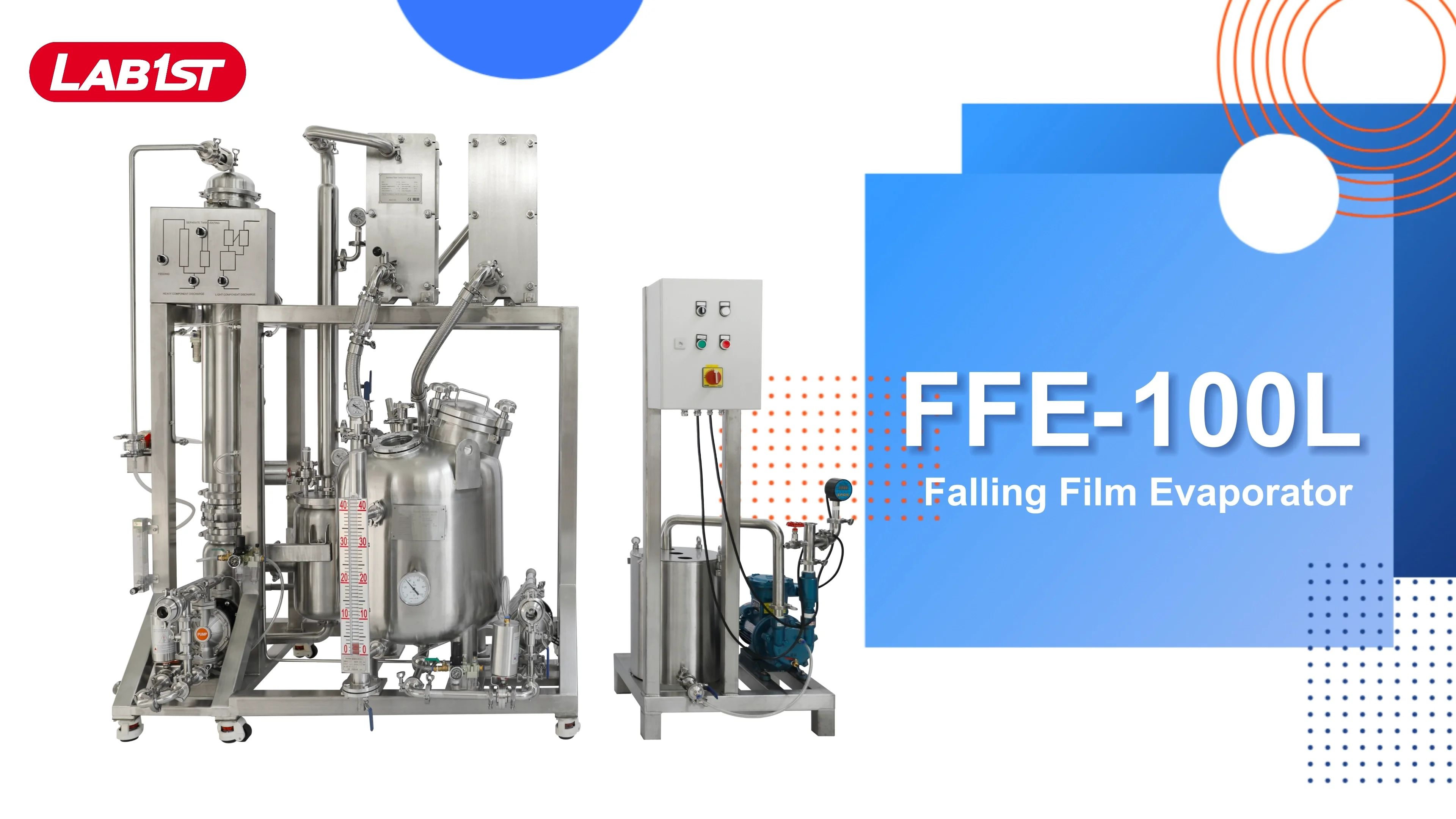 Lab1st Falling Film Evaporator In Stock 50l 100l 200l 500l Buy Falling Film Evaporator,Falling