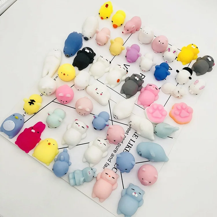 Wholesale Price High Quality Silicone Anti Stress Toy Kawaii Slow Rising  Squeeze Mochi Squishies TPR Mini Squishy Toys