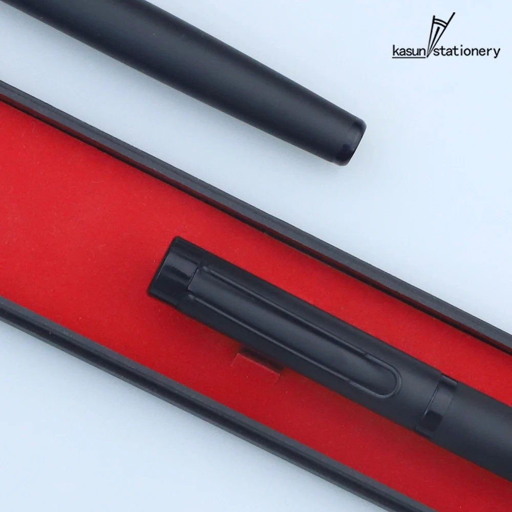 Роскошный матовый черный набор ручек для письма серебряные чернила-элегантный красивый подарок шариковый ежедневника блокнотов