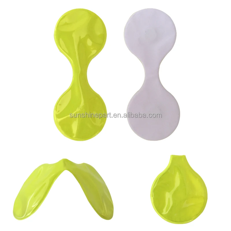 EN17353  Running Reflective Safety Magnet Clips Reflector Pvc Printed Trousers Clip with Super Strong Magnet for Night Jogging