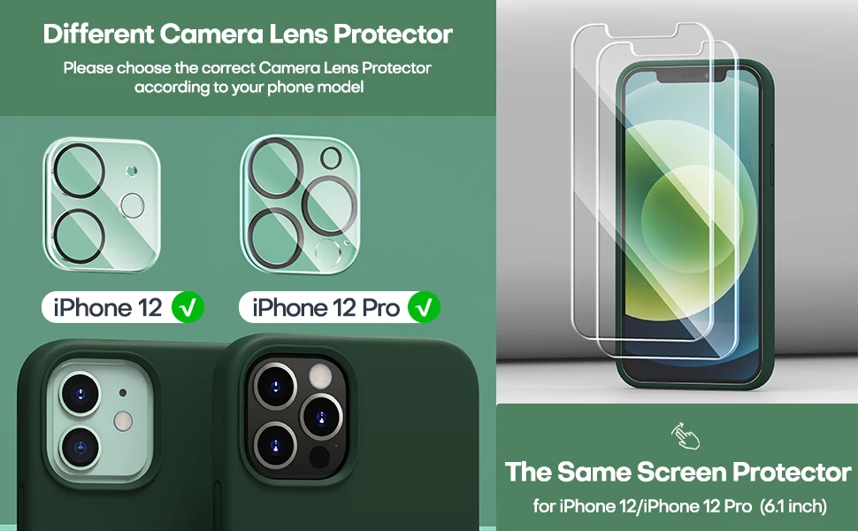 360 Full Body Tempered Glass Screen Protector Phone Case Cover For