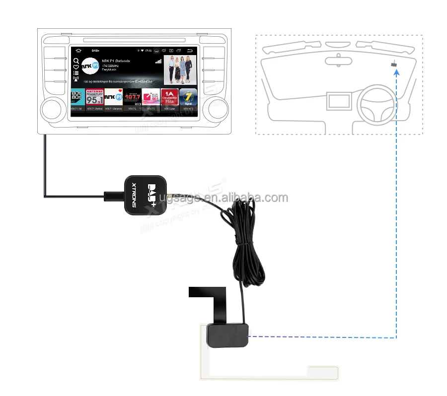 Xtrons Dab Digital Radio Tuner Usb Dongle For Android Car Stereo Head