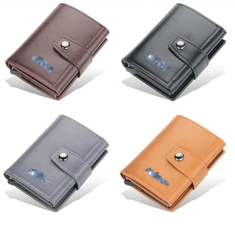 Мужской Алюминиевый футляр держатель для кредитных карт мужской тонкий кошелек с RFID-блокировкой двойной мужчин