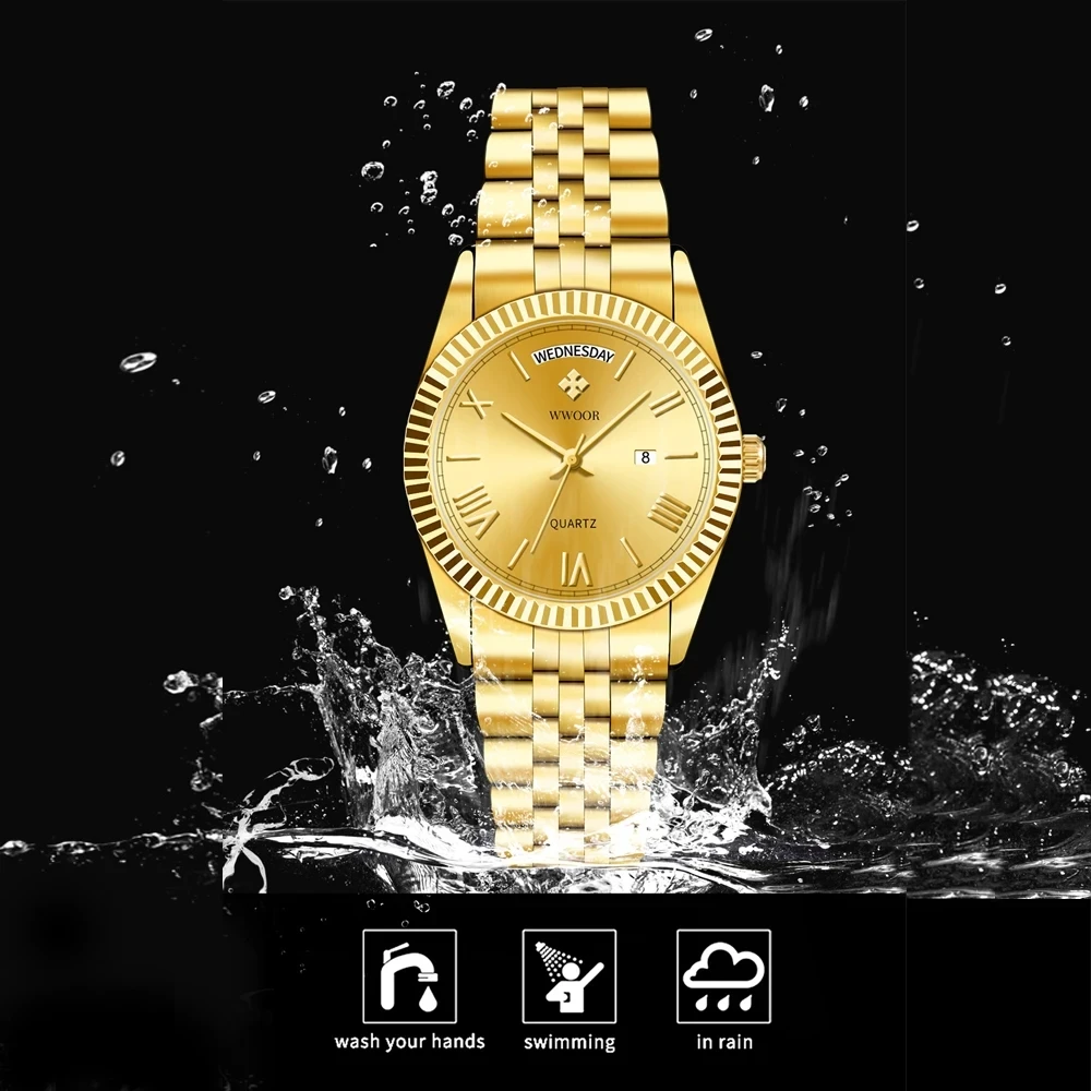 Wwoor 8886 Men's Quartz Watch Luxury Waterproof