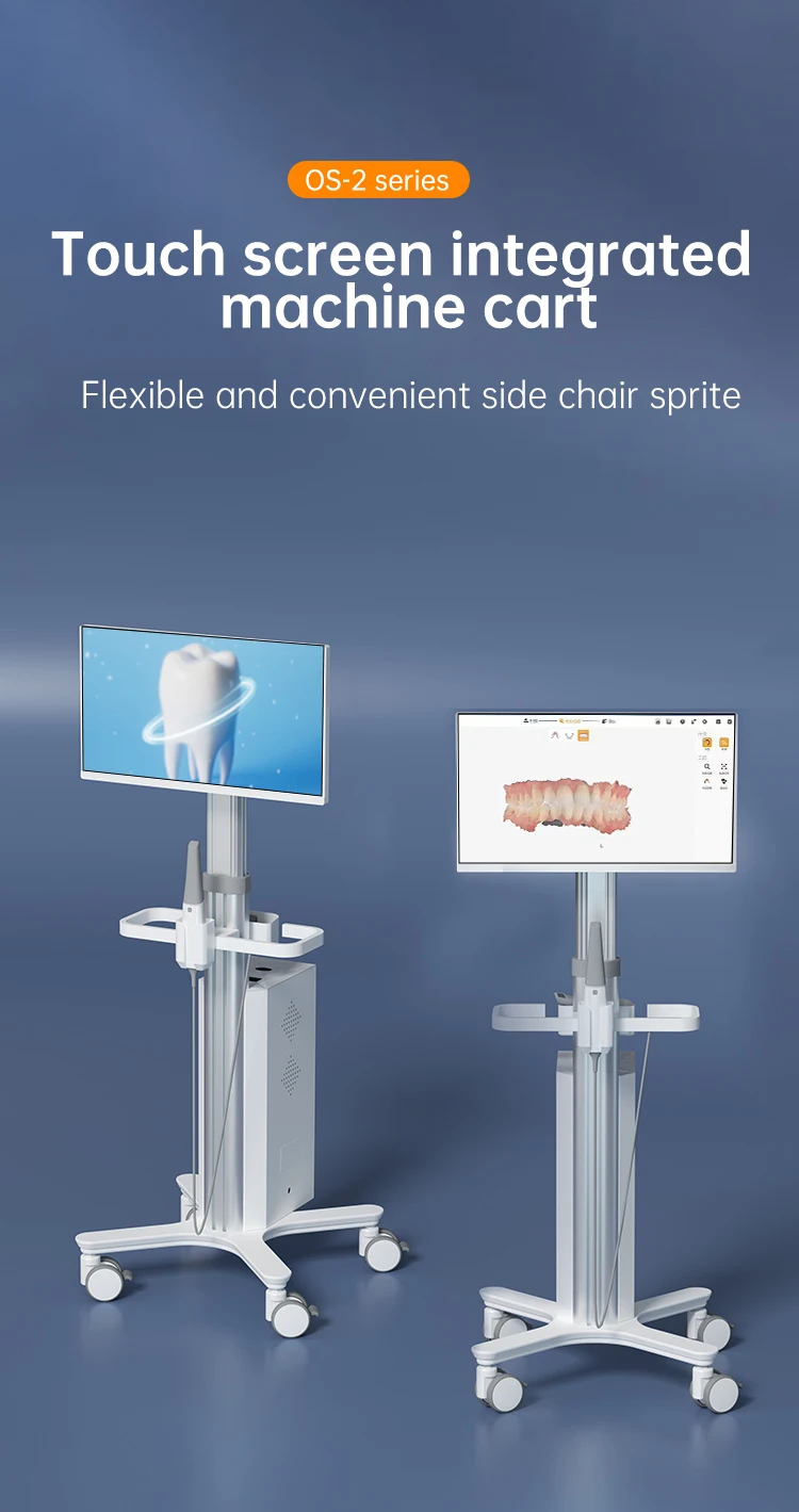 Dental Equipment Ceramic Intraoral Scanner Cart Os2 High Resolution Large Screen Medical