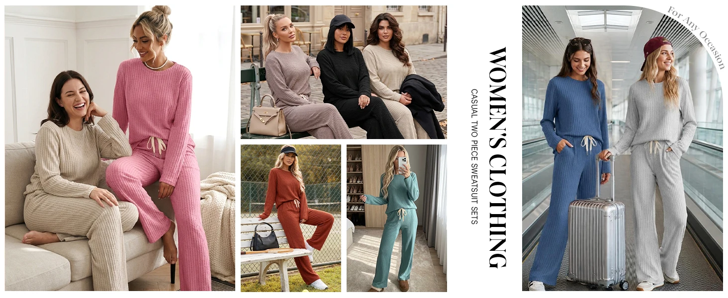 Women's Two-Piece Pajama Set with Long-Sleeve Top & Elastic-Waist Pants for Cozy Halloween Night & Daily Street Wear — detail