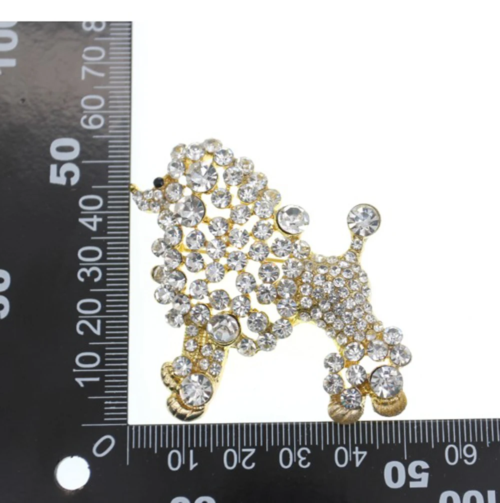定制透明水晶水钻可爱小狗狗胸针别针| Alibaba.com, image size:1000x1005