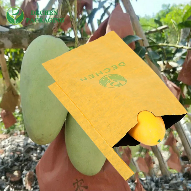 Harvest Waterproof Mango Protection Paper Uv Resistance Apple Bag For Fruit Growing