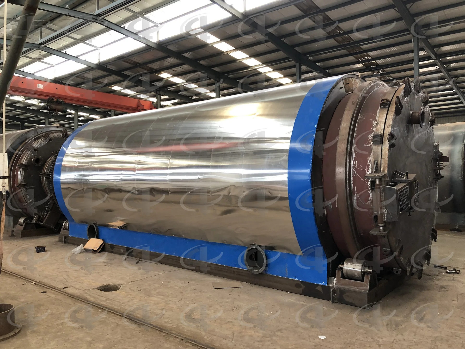 Used Rubber Tires Processing Pyrolysis Machine Plastic Recycle Machine