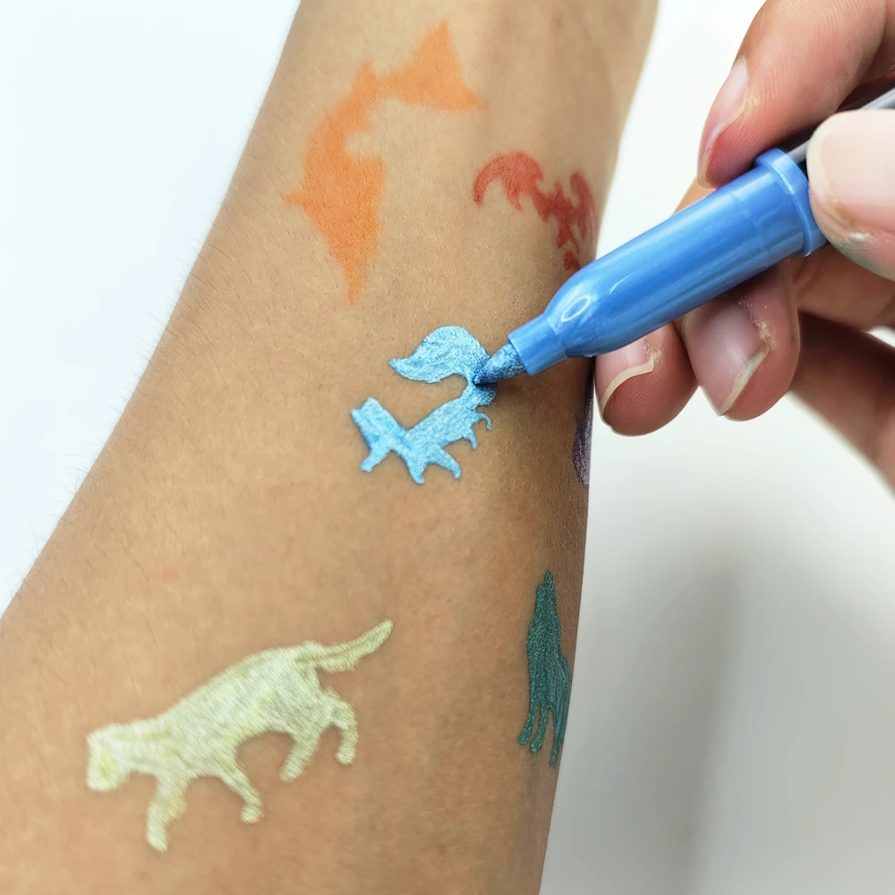 Water Soluble Safe Washable Painting Kit Kids Skin Logo Body Face Paint  Temporary Tattoo Marker Pen