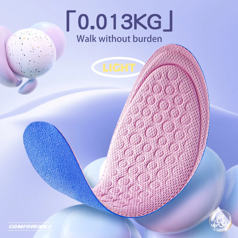 5D Comfort Insoles Women Breathable Soft Shoe Inserts