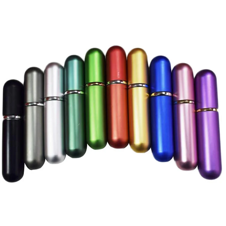 In Stock Portable Colorful Aluminium 5ml Pen Perfume Travel Atomizer for
