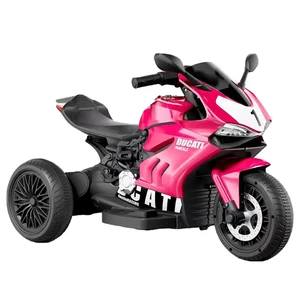 3-Wheel Electric Motorcycle Toy for Kids Birthday Gift Battery Operated Plastic Ride-on for 3-8 Years