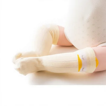 Wholesale Cute Animal Jacquard Breathable Anti-Bacterial Casual Knitted New Born Knee High Comfy Cotton Baby Toddler Socks