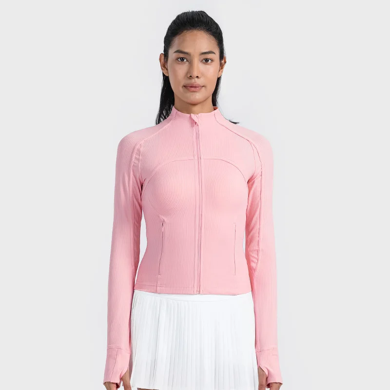 for Nine Quarter Sleeve Waist-Control Slimming Breathable Fitness Yoga Sports Jacket Wom preview