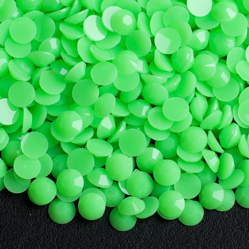 Juli Solid Jelly 3mm 4mm 5mm Wholesale Bulk Package Strass Flatback Stones Jelly Solid Resin