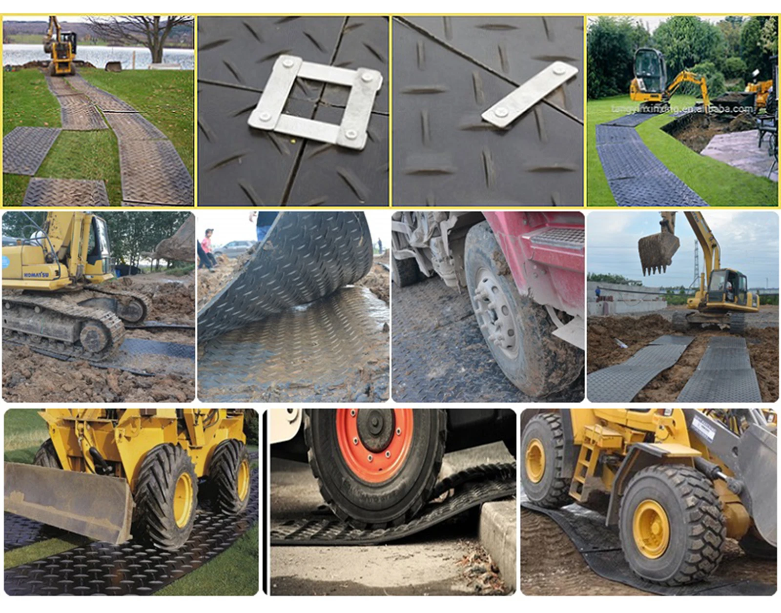 Heavy Duty Speed Bumps Ground Guard Temporary Road Mat for Construction Truckway factory