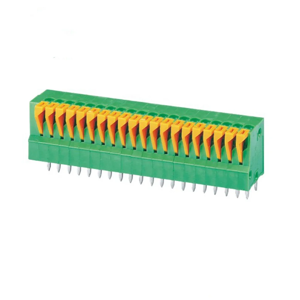 Pcb Screwless Terminal Block 2.54 Mm Pitch Spring Type Soldering Wire