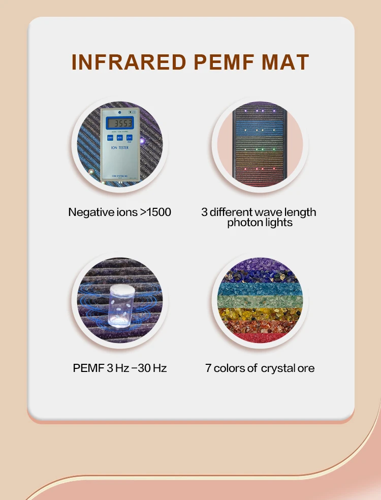 Far Infrared Physiotherapy Gemstone Crystal Mat Helps Sleep Pemf