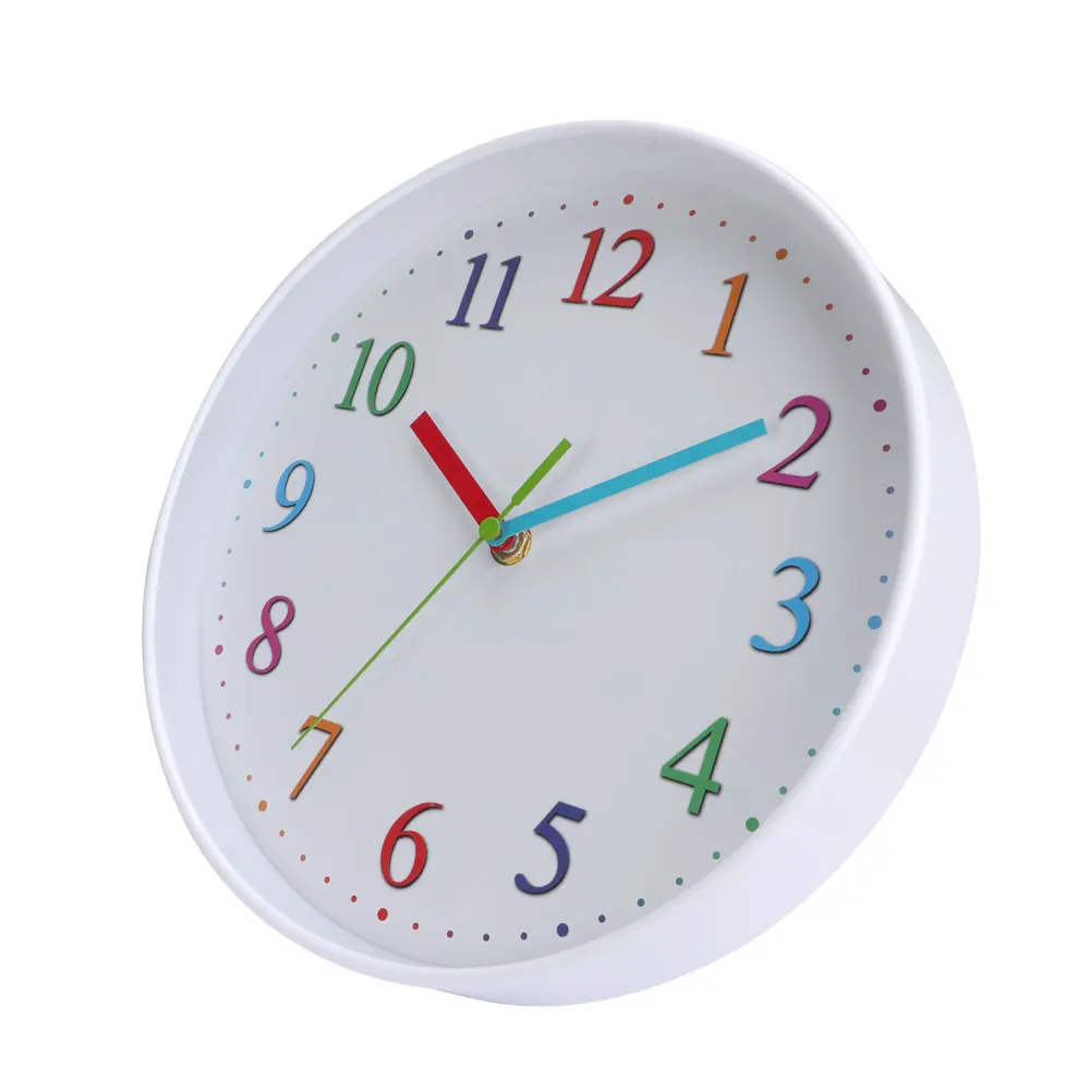 Wholesale Wholesale Home Decoration Simple Round Design 10 Inch Cheap Plastic Digital Wall Clock Customized Customized
