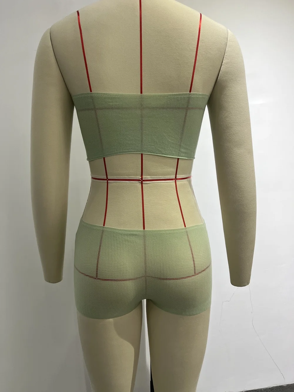 One Set Green or Black Color Disposable Nylon Mesh Bra and Underwear for Spa or Beauty