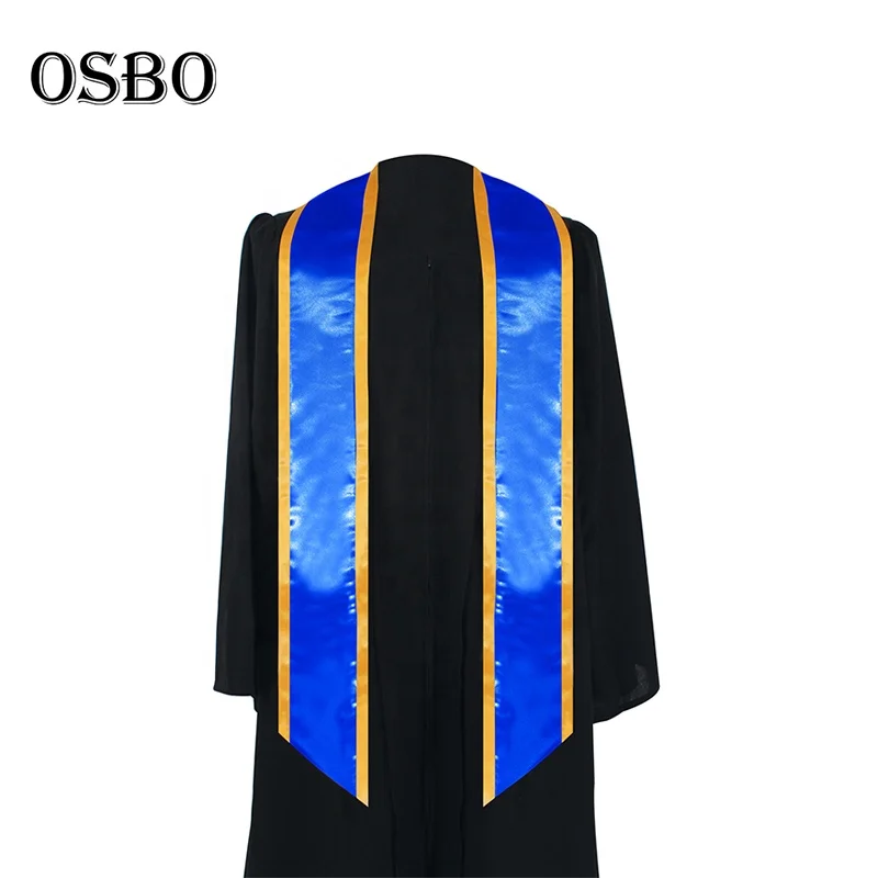 Custom College University Custom Graduation Stoles Plain Printed Embroidered Stoles Mix Color