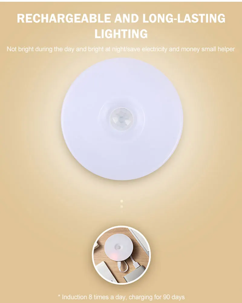 High quality 1W motion sensor light wireless led night lights ABS Housing led Cabinet Light With Battery