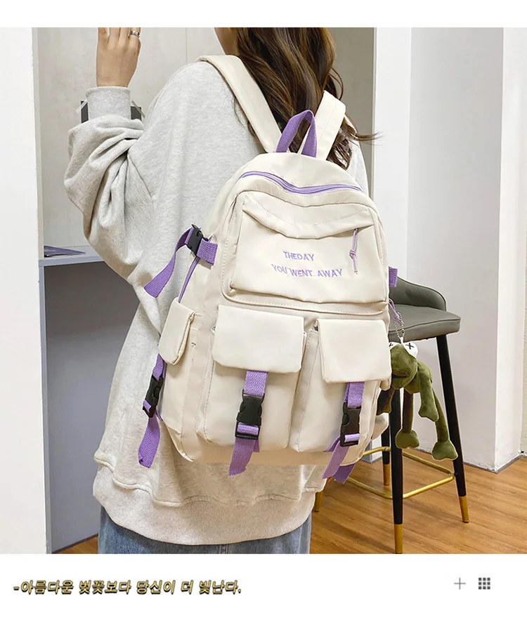 2025 New Style Backpeck for Girls School Bags Fashion Cute Notebook Function College Students Customized logo Laptop Backpack
