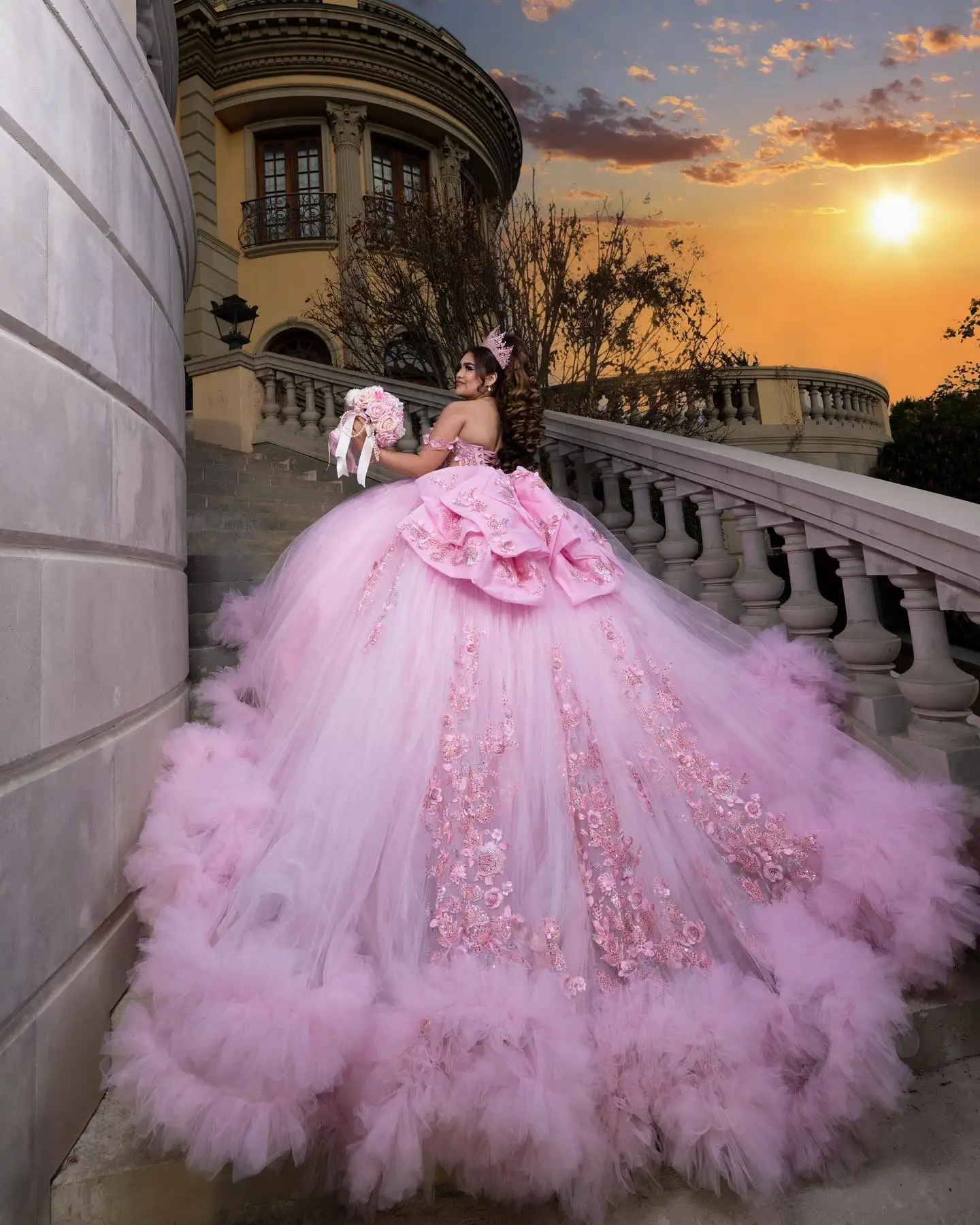princess with a pink dress Little Adventures Deluxe Pink Princess Dress Up Costume